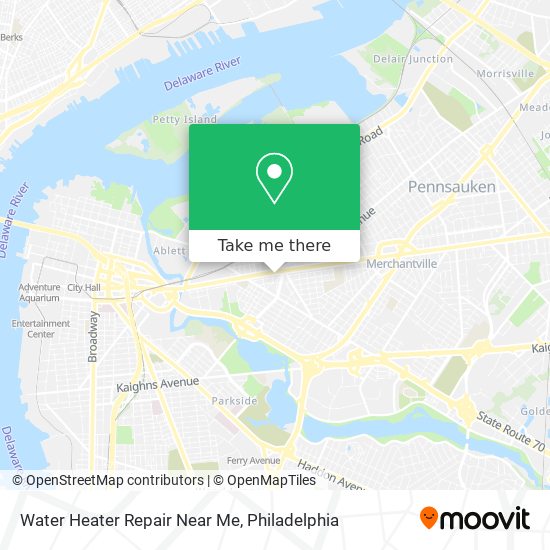 Mapa de Water Heater Repair Near Me