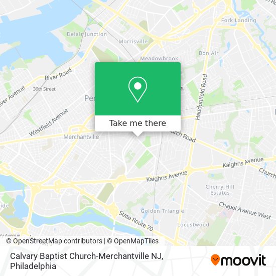 Mapa de Calvary Baptist Church-Merchantville NJ