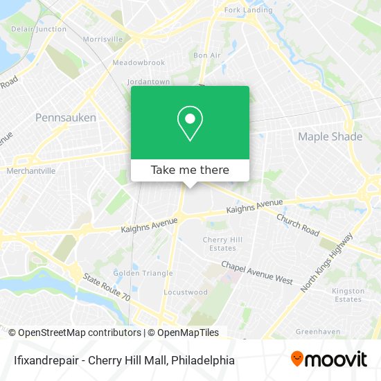 Mapa de Ifixandrepair - Cherry Hill Mall