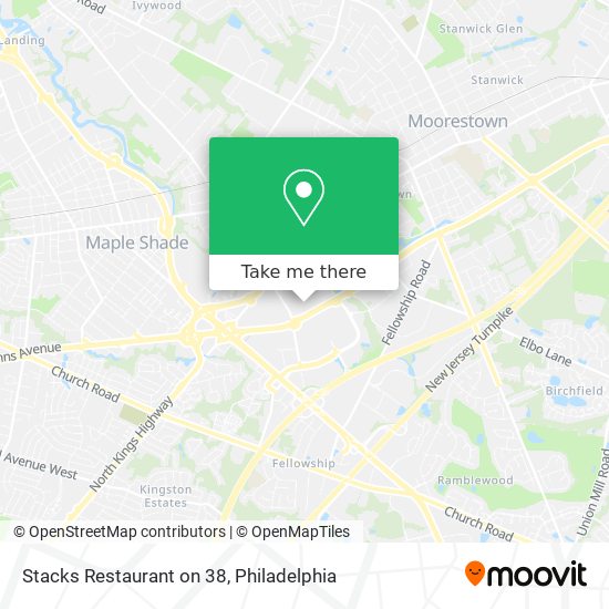 Stacks Restaurant on 38 map