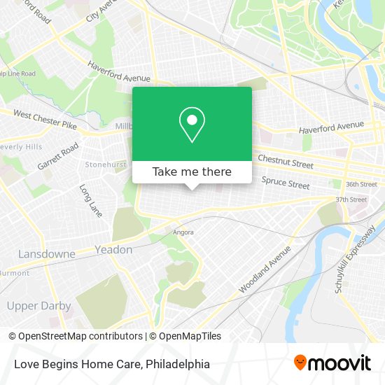 Love Begins Home Care map