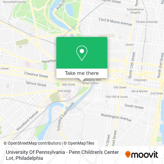 Mapa de University Of Pennsylvania - Penn Children's Center Lot