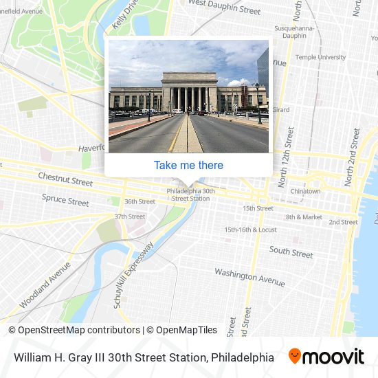 Mapa de William H. Gray III 30th Street Station