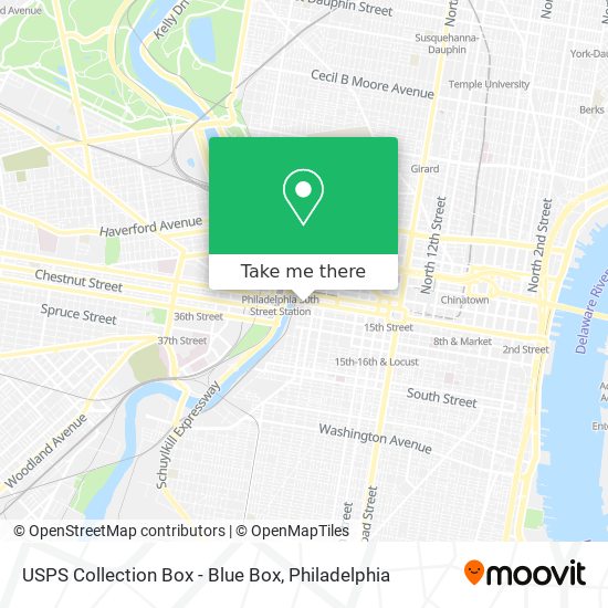 USPS Collection Box - Blue Box map