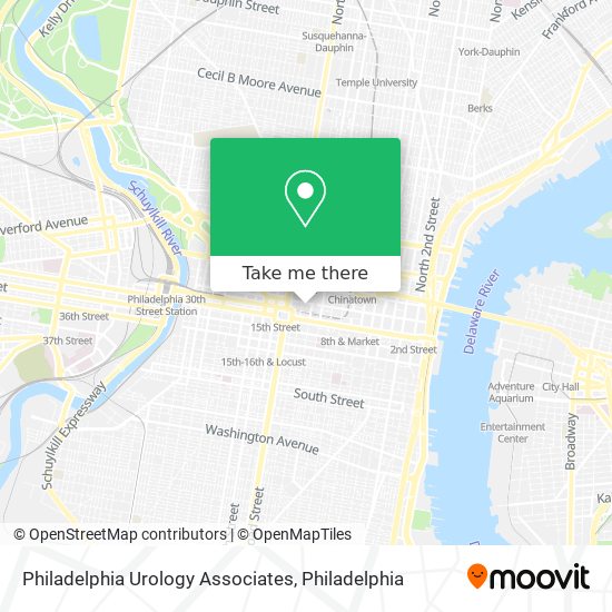 Philadelphia Urology Associates map
