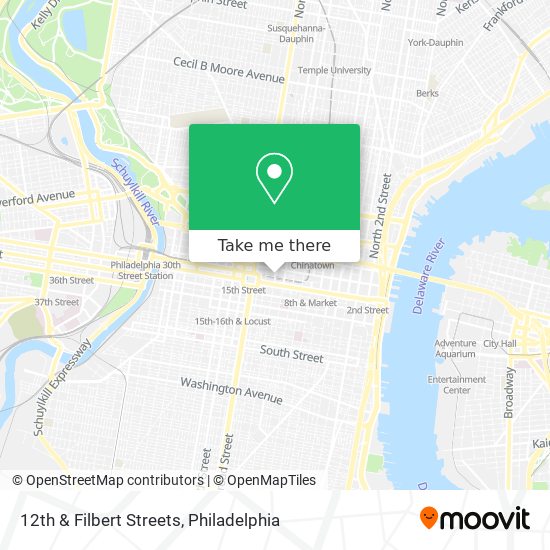 12th & Filbert Streets map