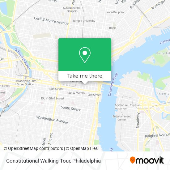 Mapa de Constitutional Walking Tour