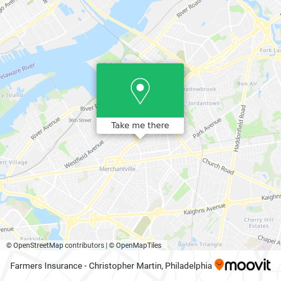 Farmers Insurance - Christopher Martin map