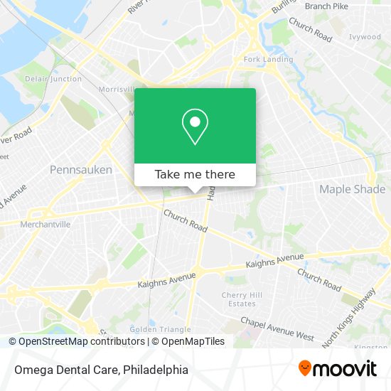 Mapa de Omega Dental Care