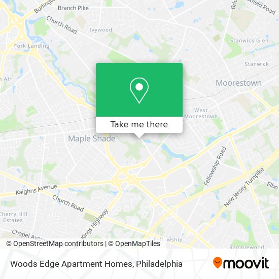 Mapa de Woods Edge Apartment Homes