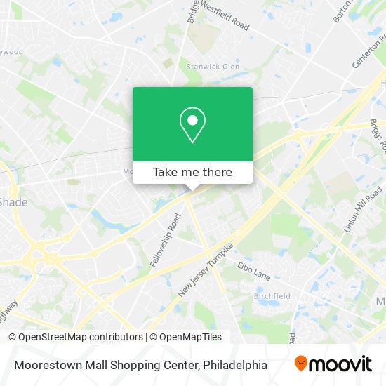 Mapa de Moorestown Mall Shopping Center