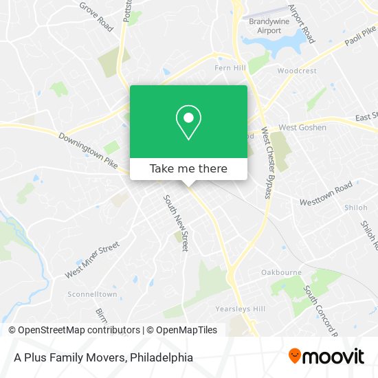 A Plus Family Movers map