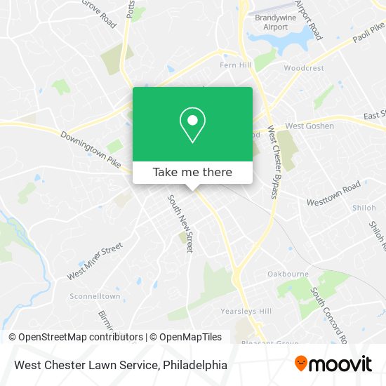 West Chester Lawn Service map