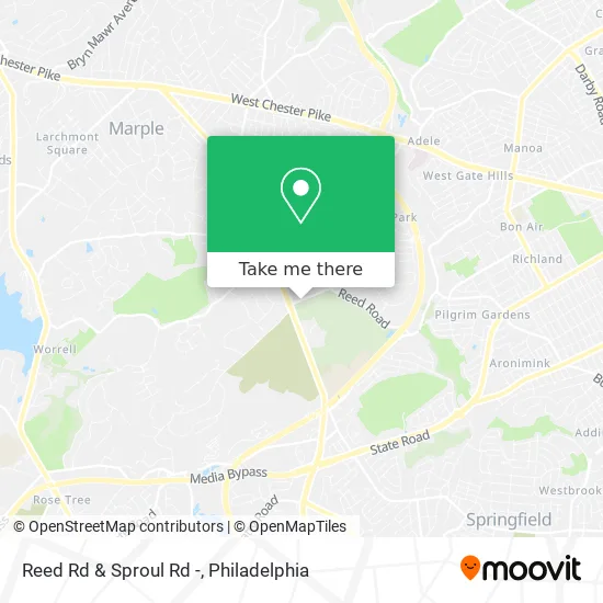 Reed Rd & Sproul Rd - map