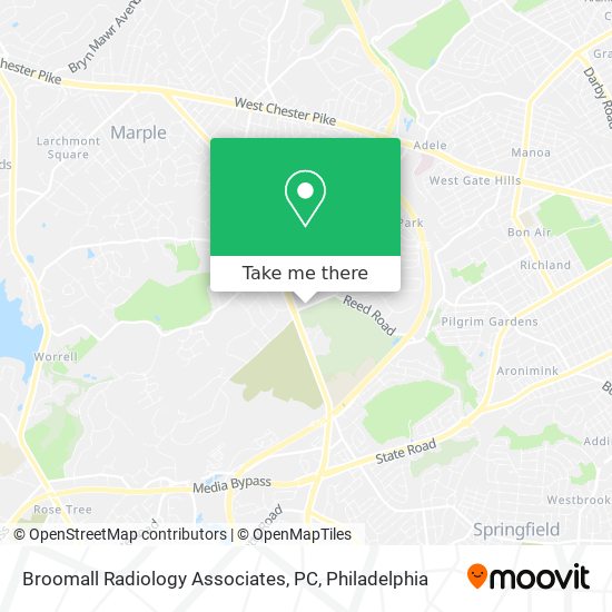 Broomall Radiology Associates, PC map