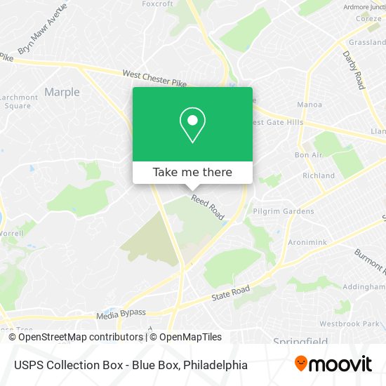 Mapa de USPS Collection Box - Blue Box