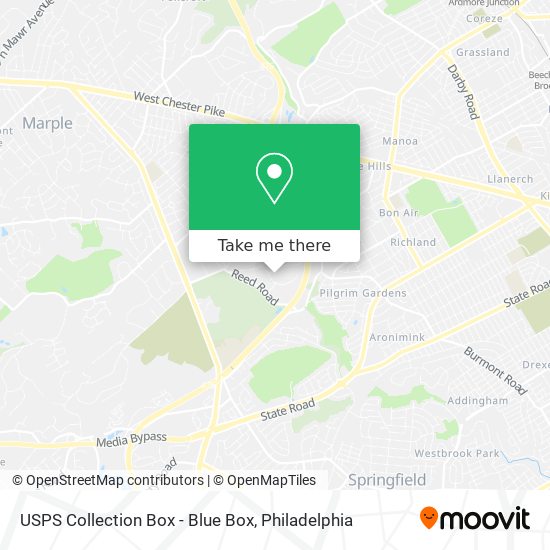 USPS Collection Box - Blue Box map