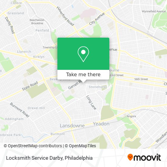 Locksmith Service Darby map