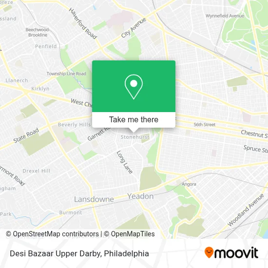 Desi Bazaar Upper Darby map