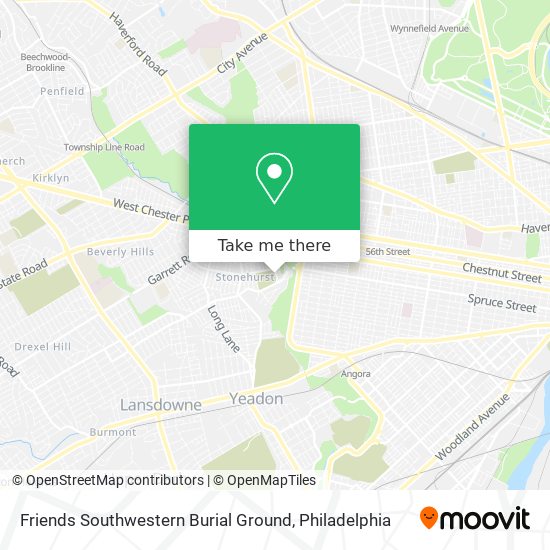 Friends Southwestern Burial Ground map