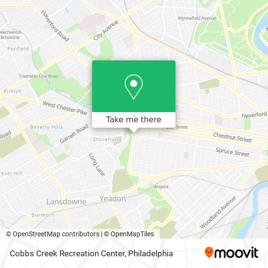 Mapa de Cobbs Creek Recreation Center