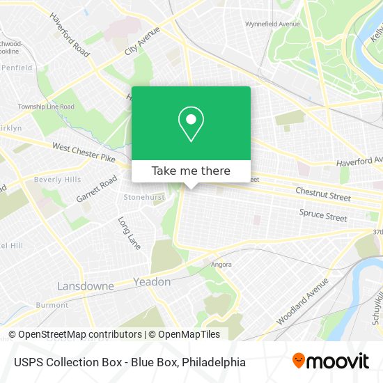 USPS Collection Box - Blue Box map