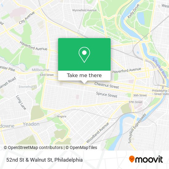 52nd St & Walnut St map