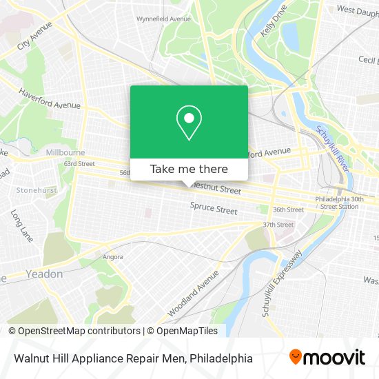 Mapa de Walnut Hill Appliance Repair Men