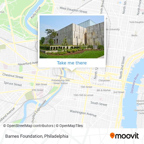 Mapa de Barnes Foundation