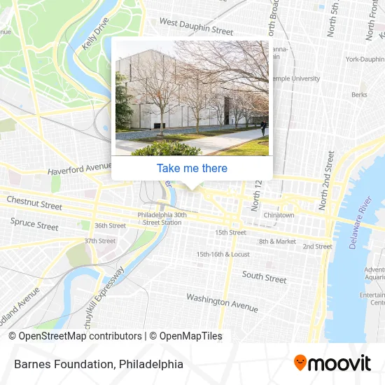 Barnes Foundation map