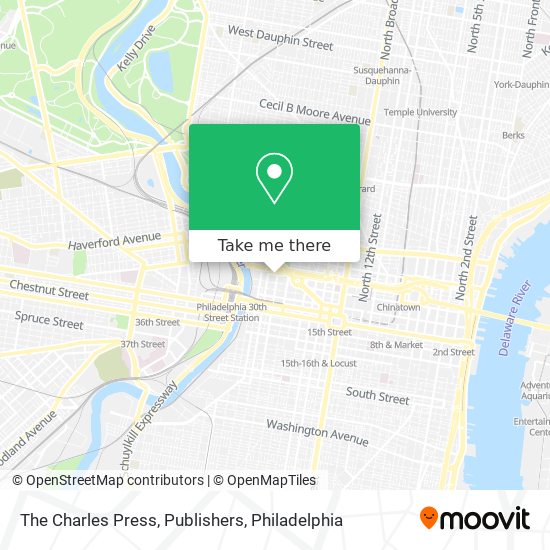 The Charles Press, Publishers map