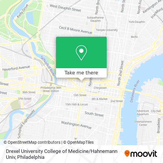 Mapa de Drexel University College of Medicine / Hahnemann Univ