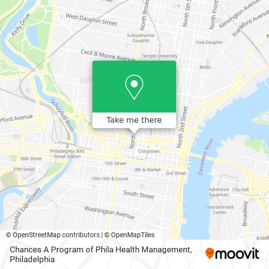 Chances A Program of Phila Health Management map