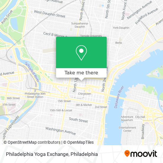 Philadelphia Yoga Exchange map