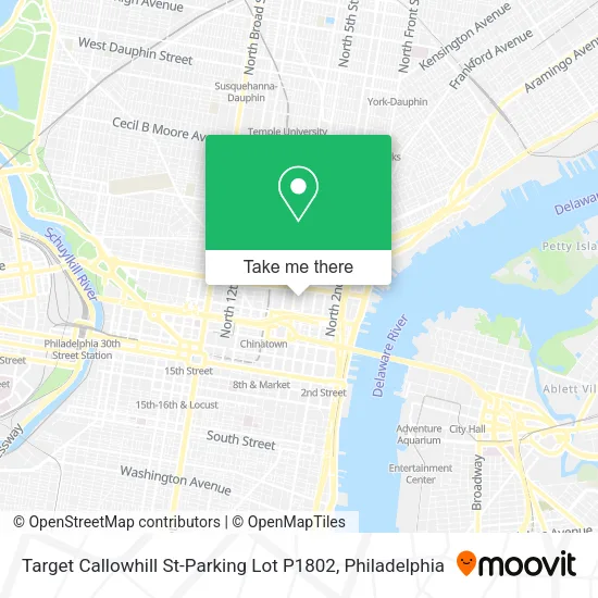 Mapa de Target Callowhill St-Parking Lot P1802