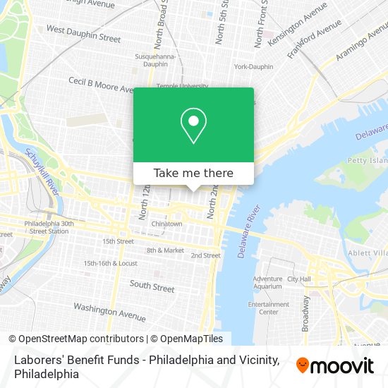 Laborers' Benefit Funds - Philadelphia and Vicinity map