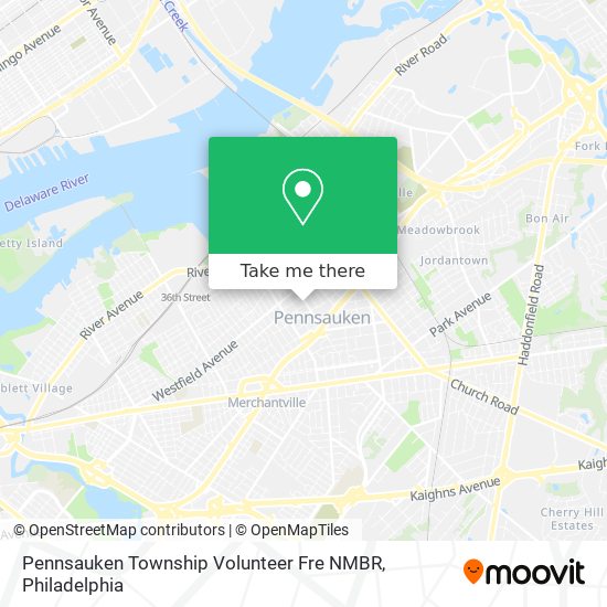 Pennsauken Township Volunteer Fre NMBR map