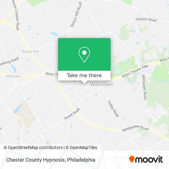 Chester County Hypnosis map