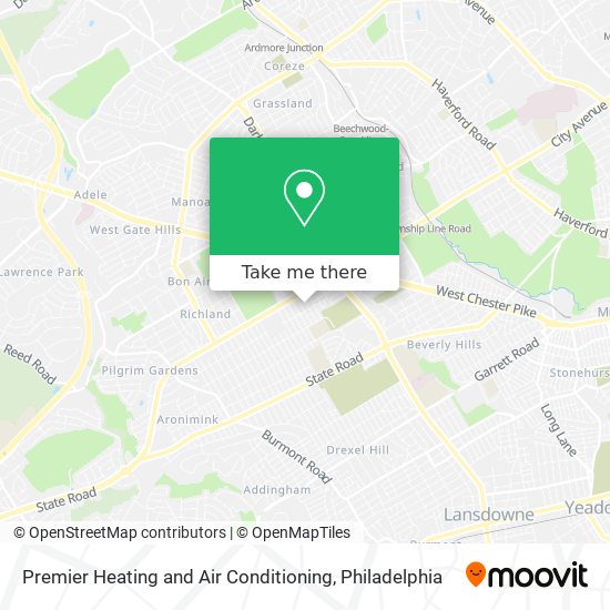 Premier Heating and Air Conditioning map