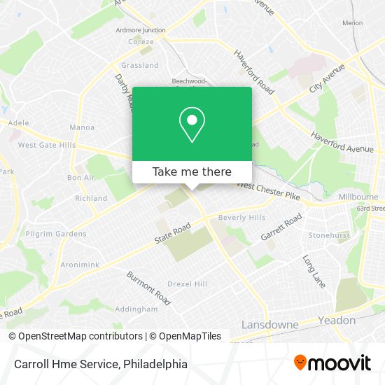 Carroll Hme Service map