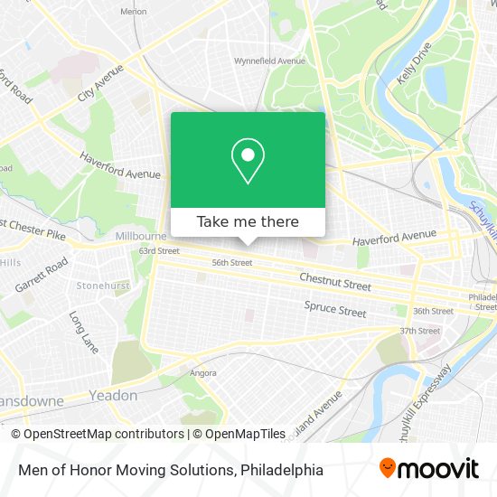 Men of Honor Moving Solutions map