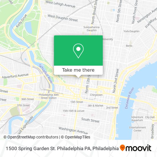 1500 Spring Garden St. Philadelphia PA map