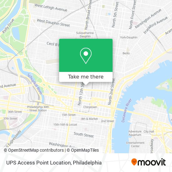 UPS Access Point Location map