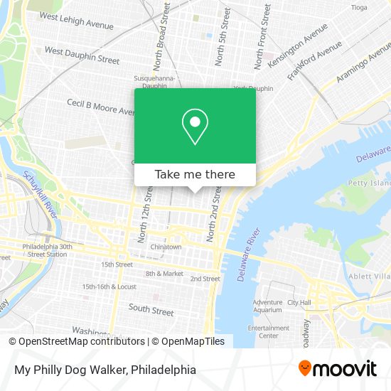 Mapa de My Philly Dog Walker