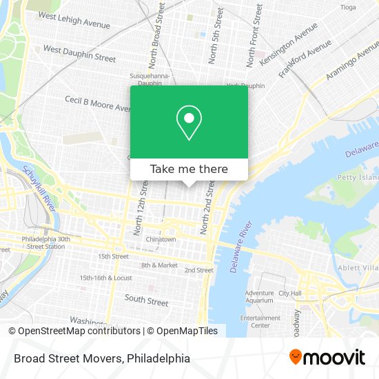 Mapa de Broad Street Movers