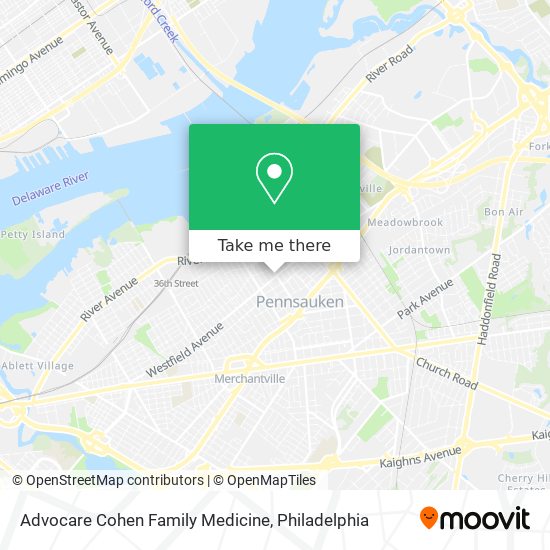 Mapa de Advocare Cohen Family Medicine