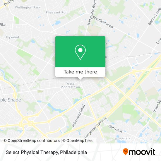 Mapa de Select Physical Therapy