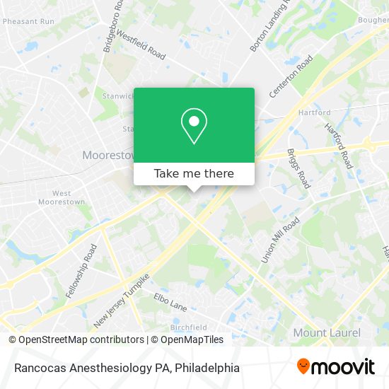 Mapa de Rancocas Anesthesiology PA