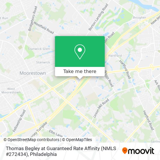 Mapa de Thomas Begley at Guaranteed Rate Affinity (NMLS #272434)