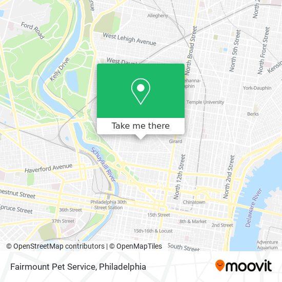 Mapa de Fairmount Pet Service